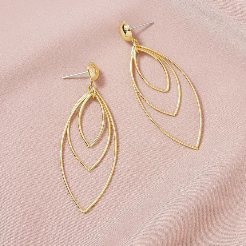 Modern Geometric Metal Earrings for Women by Planderful Vienna Verve Collection