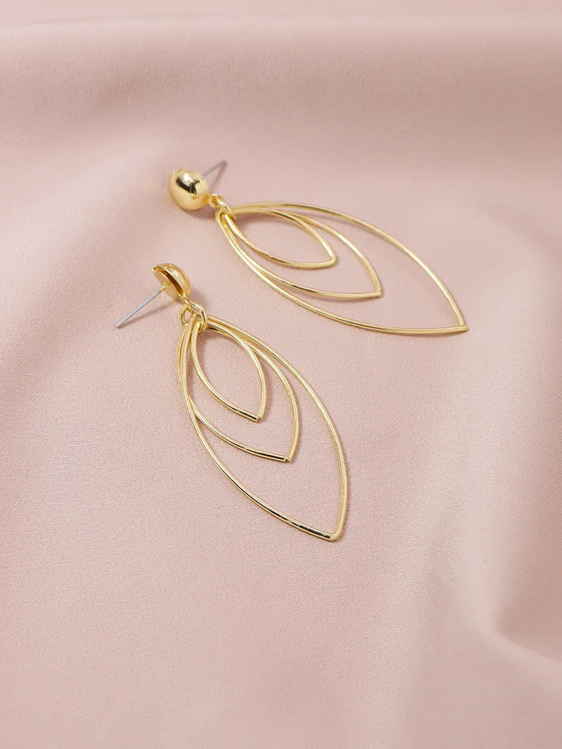 Modern Geometric Metal Earrings for Women by Planderful Vienna Verve Collection