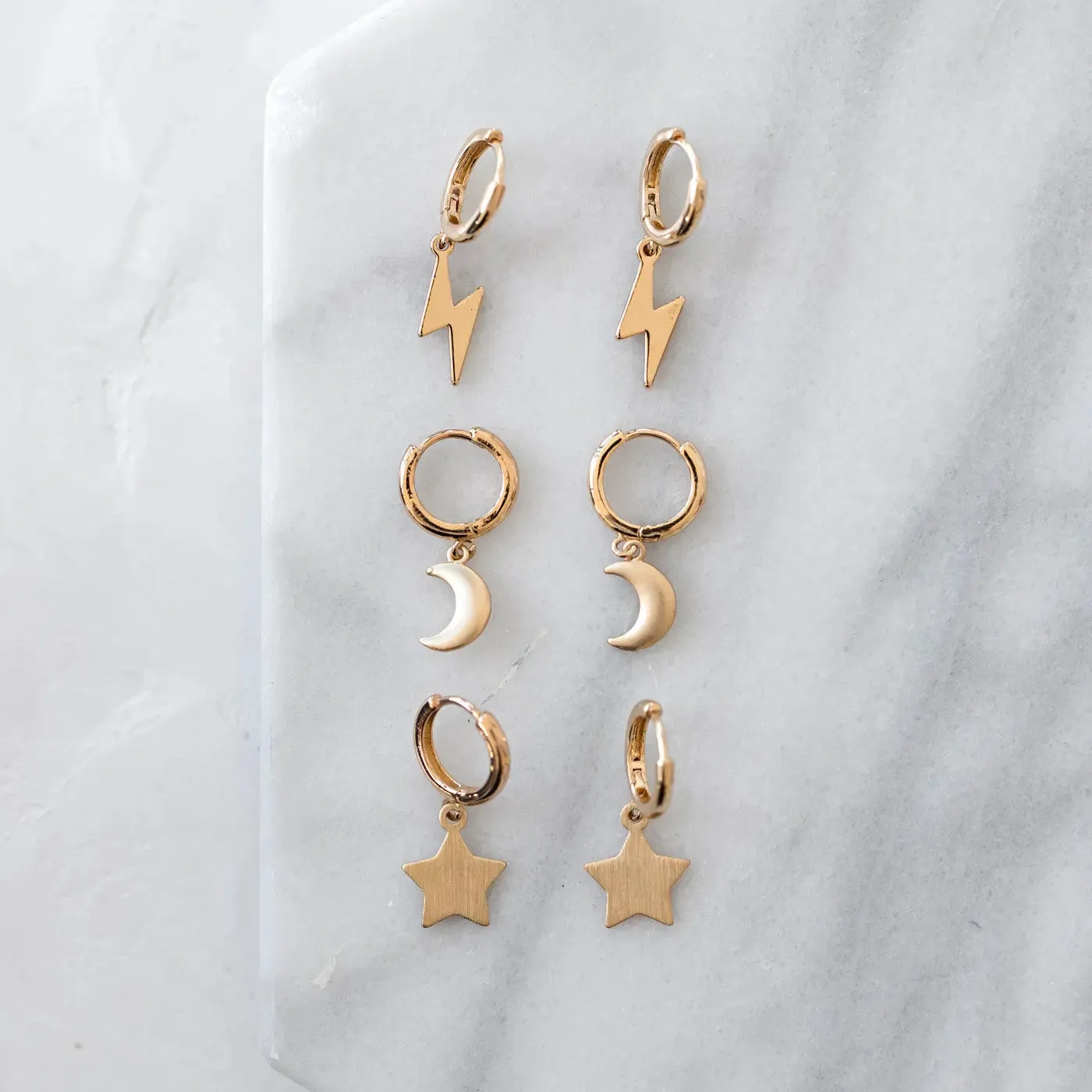 Moon Small Hoop Earrings