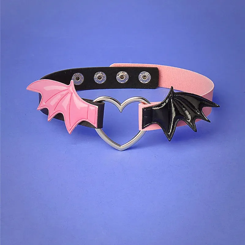 Multiple Color Bat Wings Choker