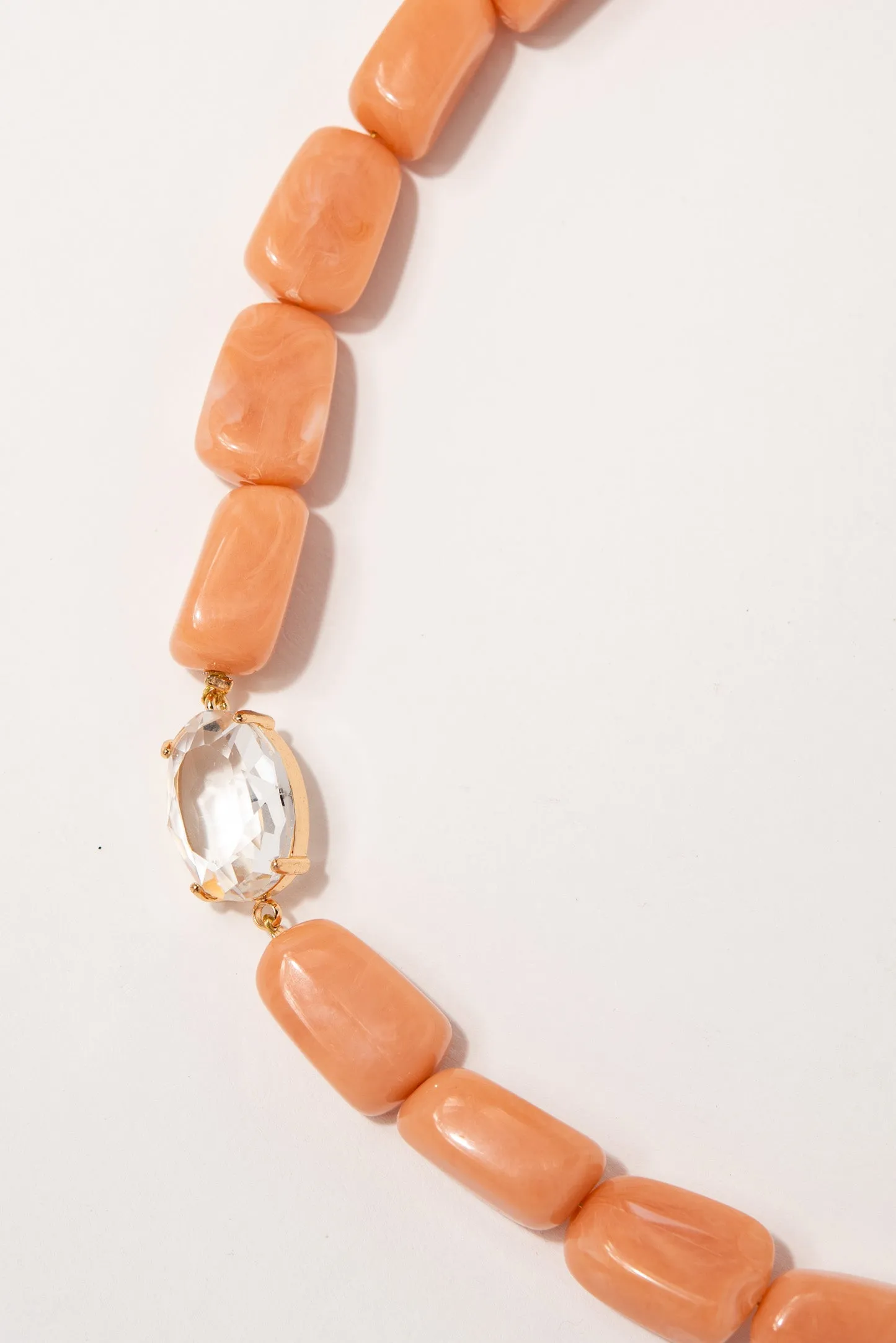 Naomi Natural Gemstone Necklace - Peach