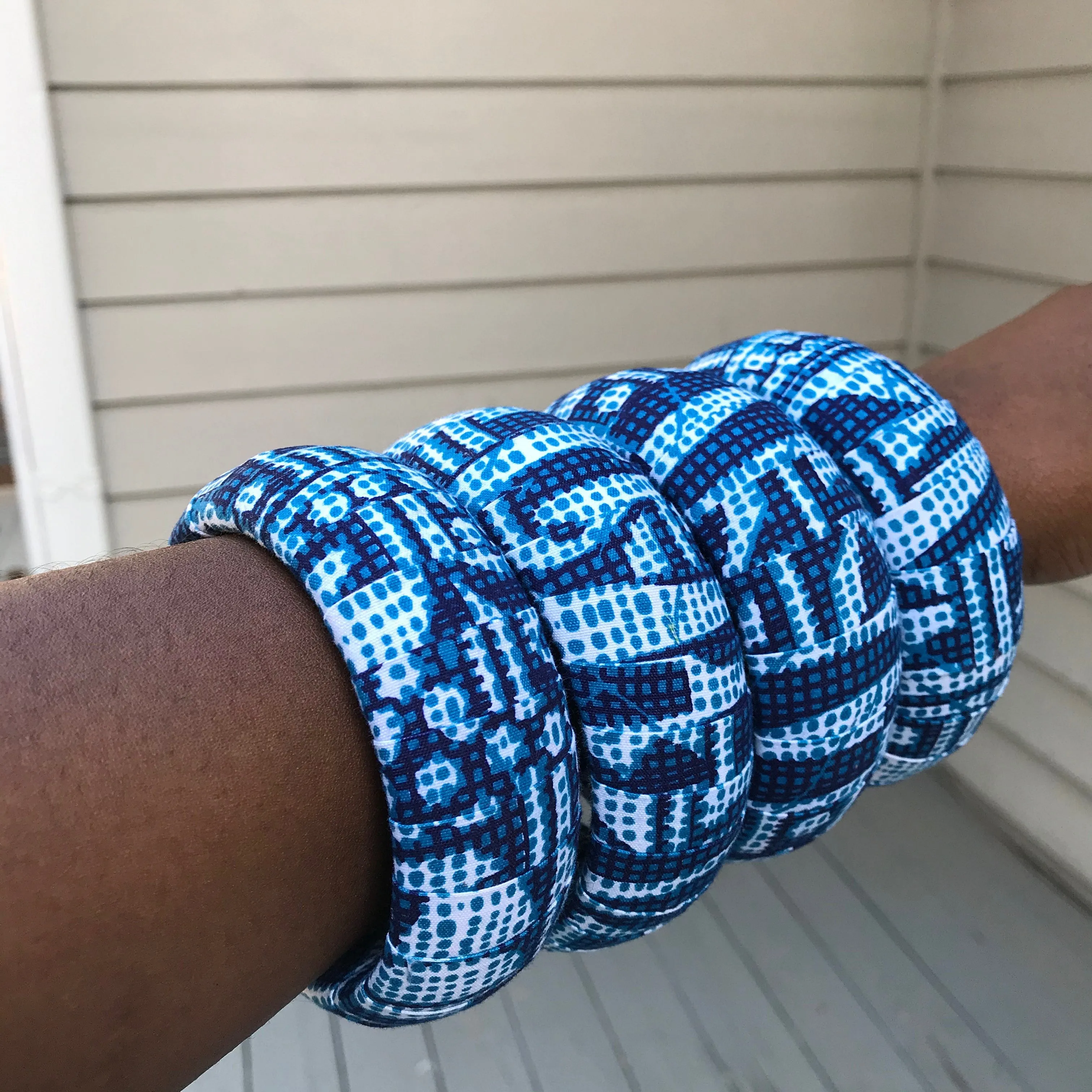 Ndop Large Ankara Bangles Bracelets