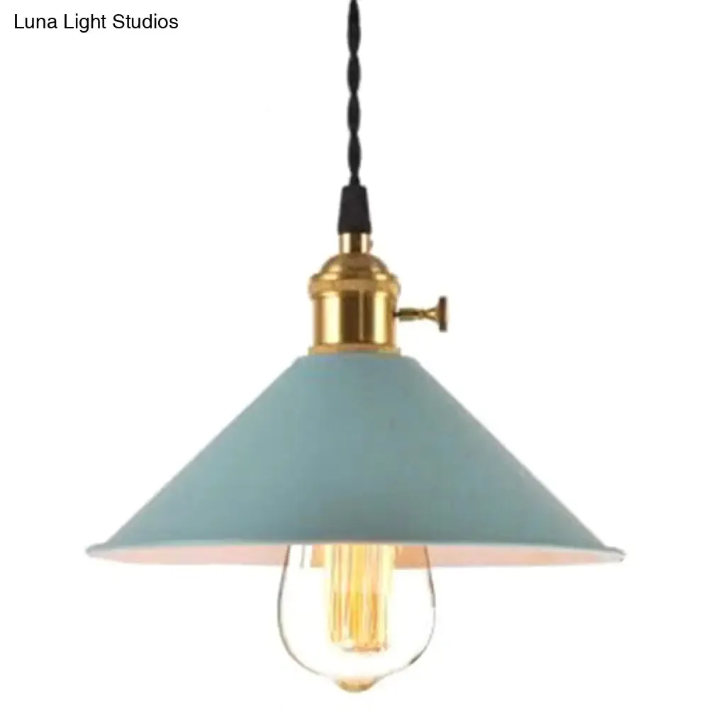 Nordic Industrial Macarons Pendant Light - Metal Colorful 1-Light Lighting