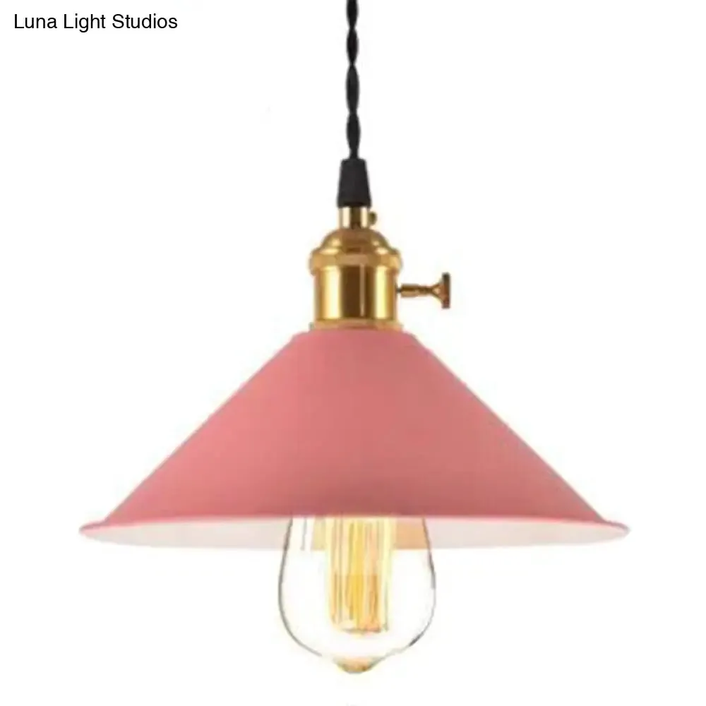 Nordic Industrial Macarons Pendant Light - Metal Colorful 1-Light Lighting