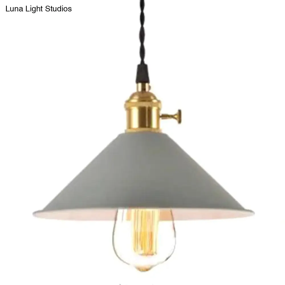 Nordic Industrial Macarons Pendant Light - Metal Colorful 1-Light Lighting