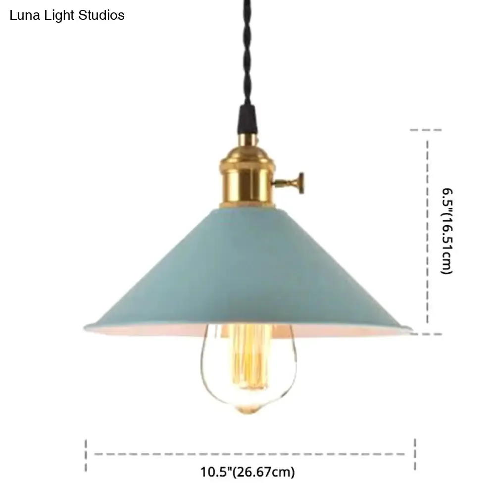 Nordic Industrial Macarons Pendant Light - Metal Colorful 1-Light Lighting