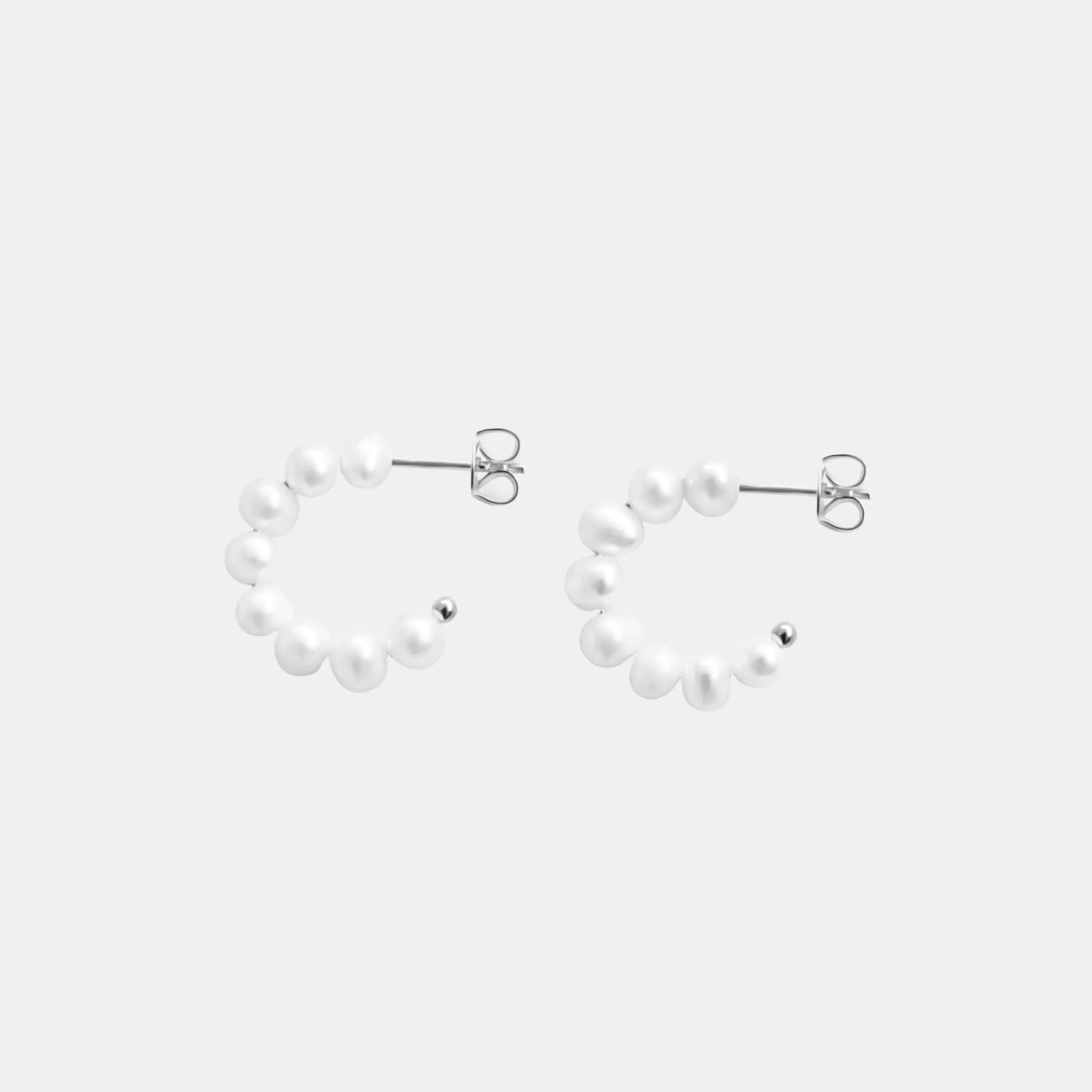 Nuvola Small Pearl Hoops