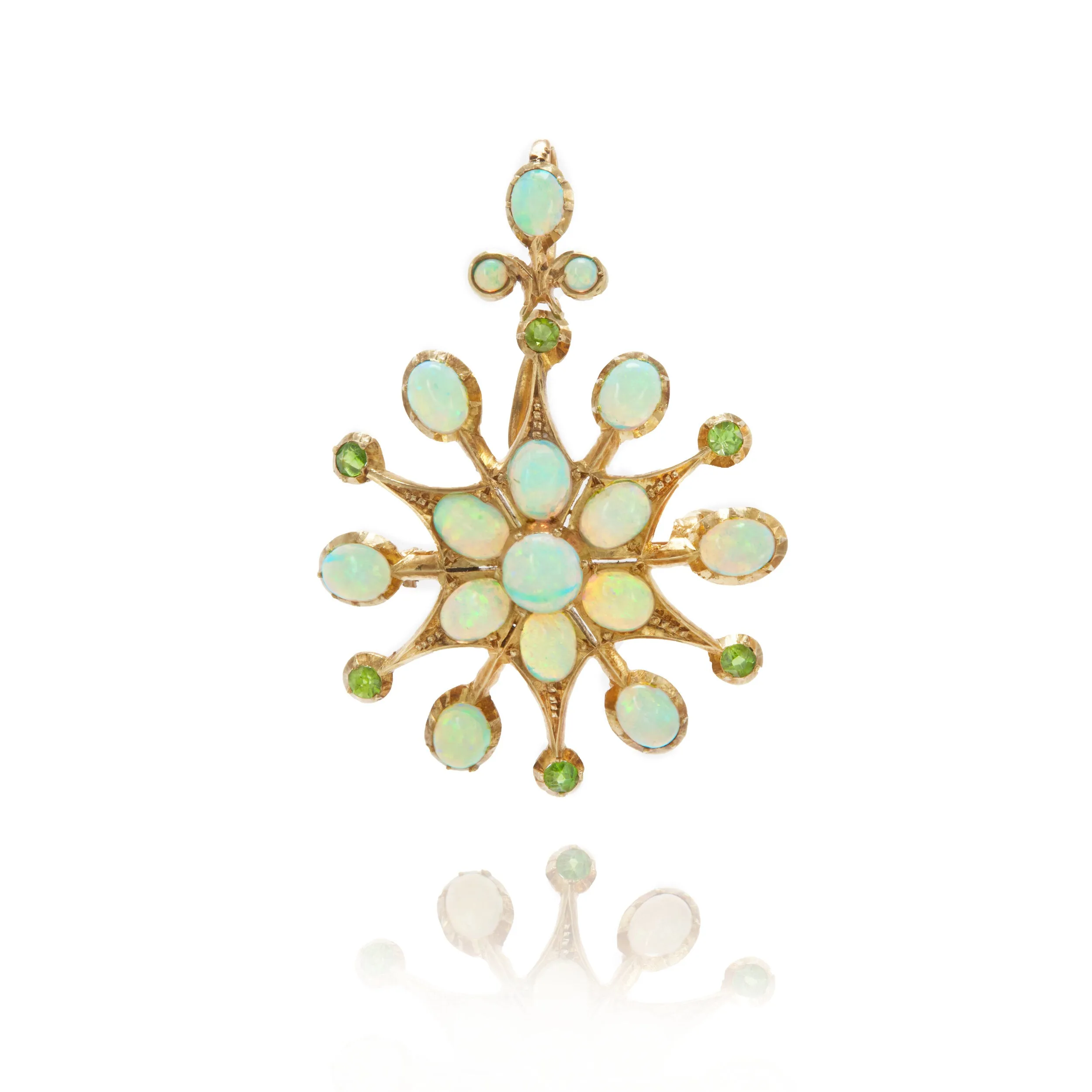 Opal and Demantoid Garnet Star