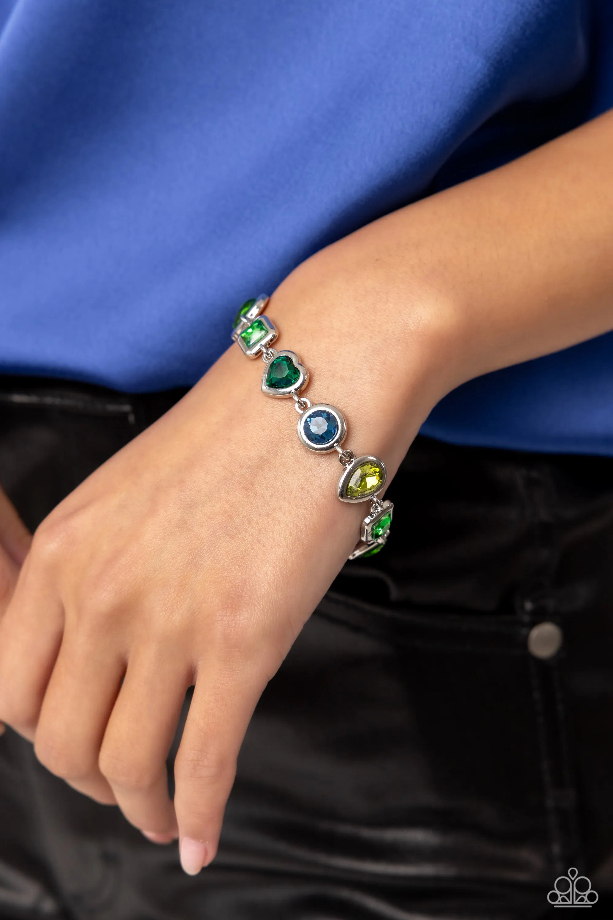 PAPARAZZI Actively Abstract - Green BRACELETS