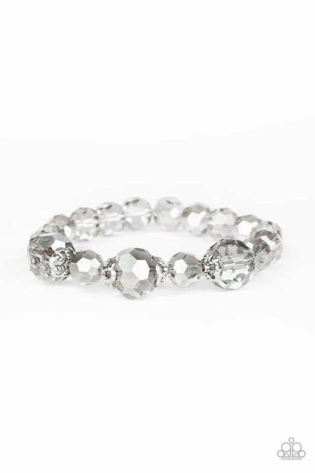 Paparazzi Bracelet ~ Crystal Collision - Silver