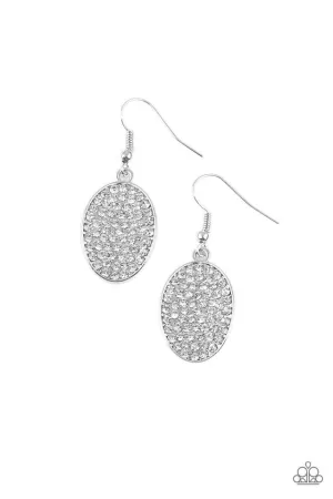 Paparazzi Earring ~ All Dazzle - White