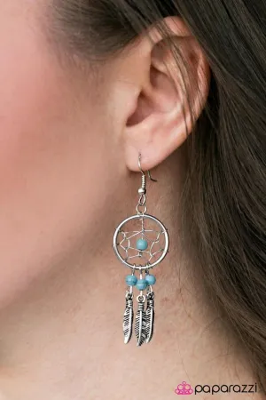 Paparazzi Earring ~ Desert Daze - Blue