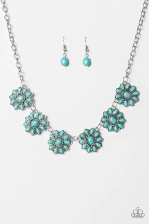 Paparazzi Necklace ~ Blooming Dunes - Blue