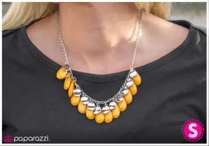 Paparazzi Necklace ~ Rain Check - Yellow