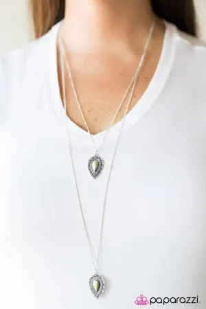 Paparazzi Necklace ~ Rainbow Rainforest - Green