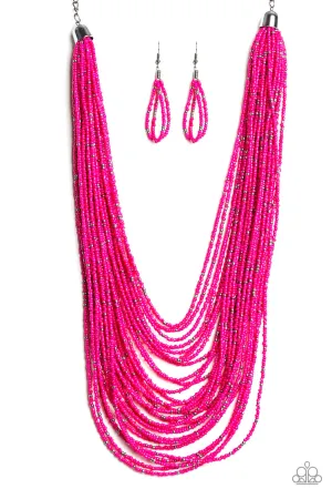 Paparazzi Necklace ~ Rio Rainforest - Pink