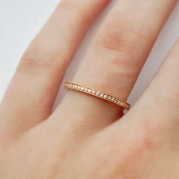 Pave Diamond Wedding Band