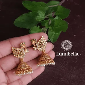 Peacock Matte Small Jhumki