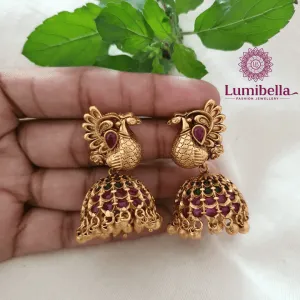 Peacock Style Small Jhumki