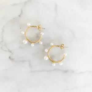 Pearl Hoops-Small