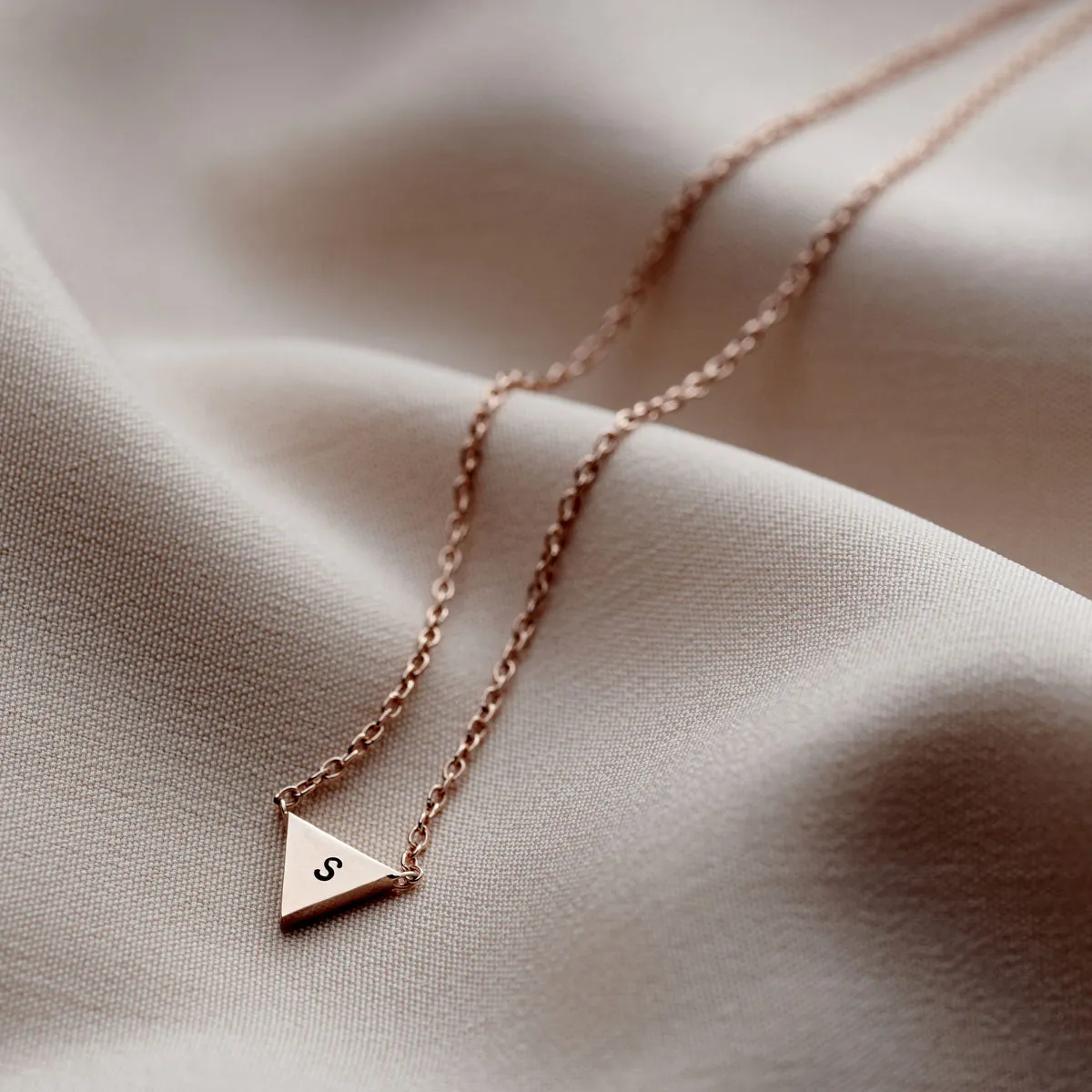 Personalised Mini Triangle Necklace