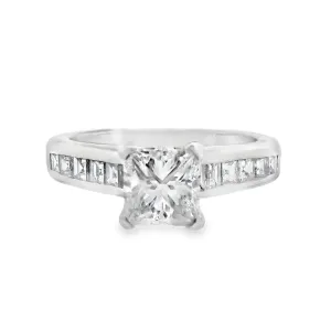 Platinum Princess Diamond 0.50Ct Solitaire Engagement Ring