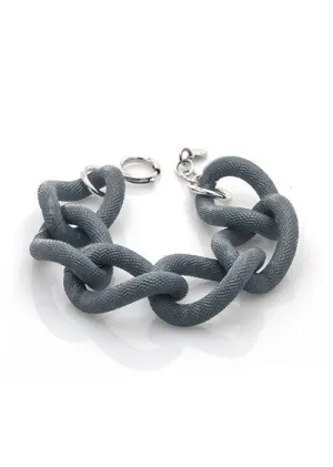 Ponte Vecchio Charcoal Grey Chain Bracelet