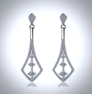 "LeAnn" - Cubic Zirconia Bridal Earrings