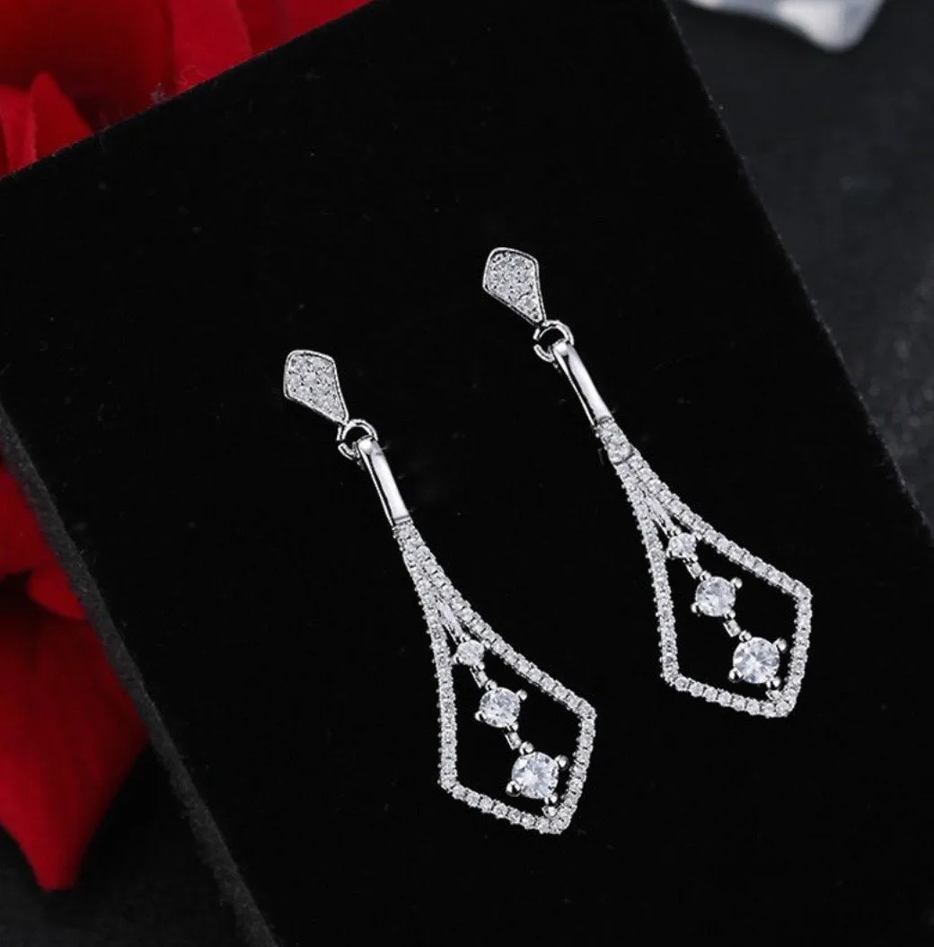 "LeAnn" - Cubic Zirconia Bridal Earrings