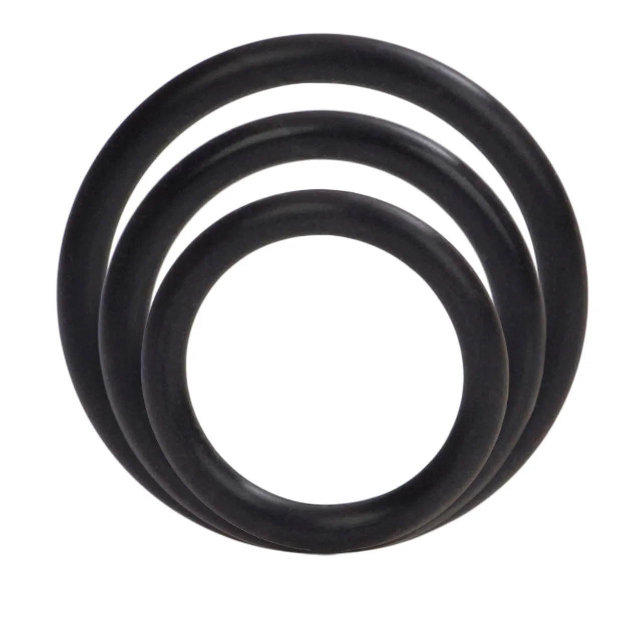 Rings! Silicone Support Rings Cock Rings (3 Piece Set) - Black