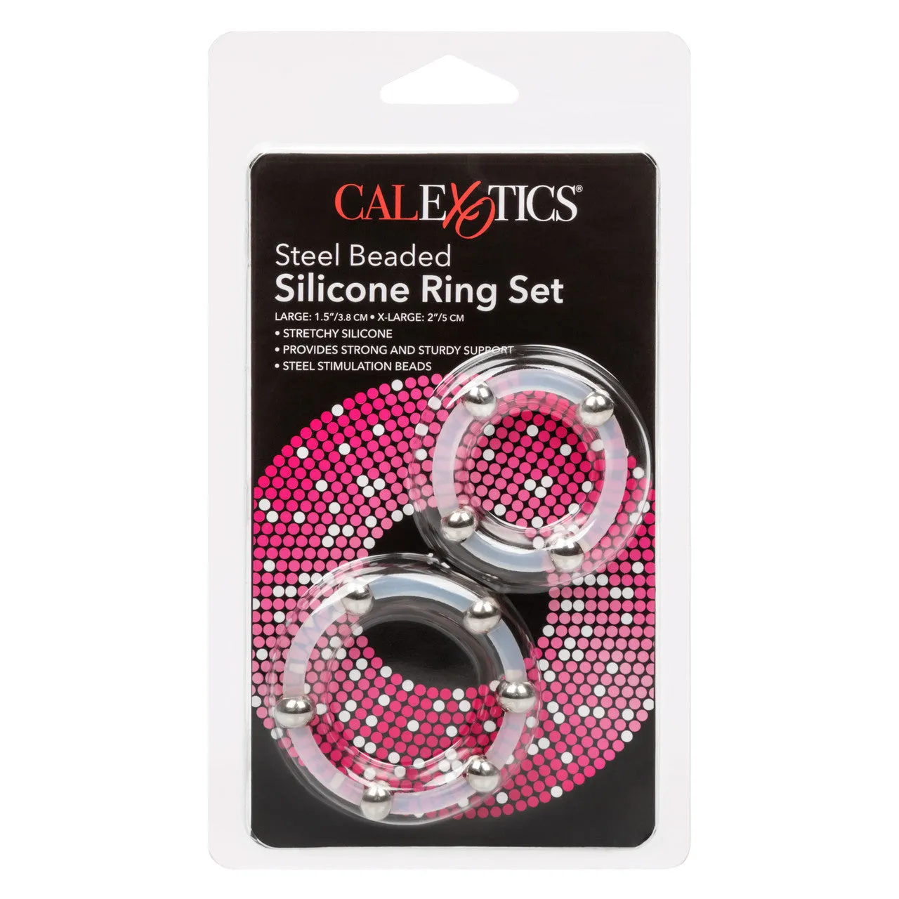 Rings! Steel Beaded Silicone Ring Set (2 per set)