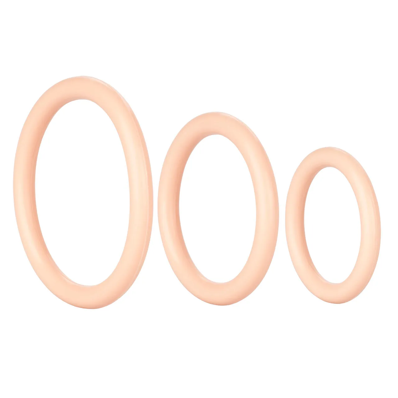 Rings! Tri Rings Cock Ring Set (3 Piece Set) - Vanilla