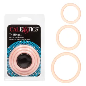 Rings! Tri Rings Cock Ring Set (3 Piece Set) - Vanilla