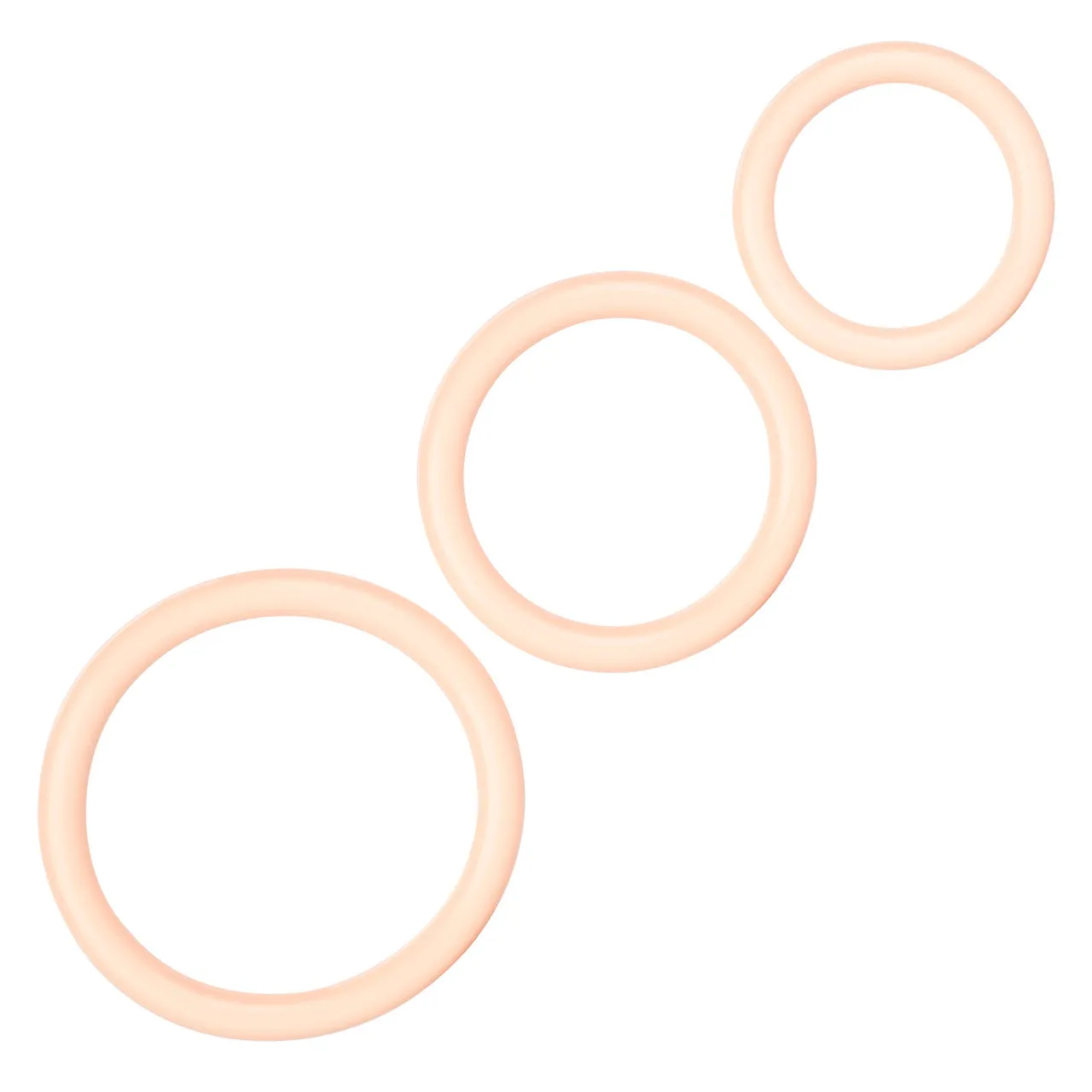 Rings! Tri Rings Cock Ring Set (3 Piece Set) - Vanilla