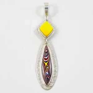 Rosarita and Fordite Pendant