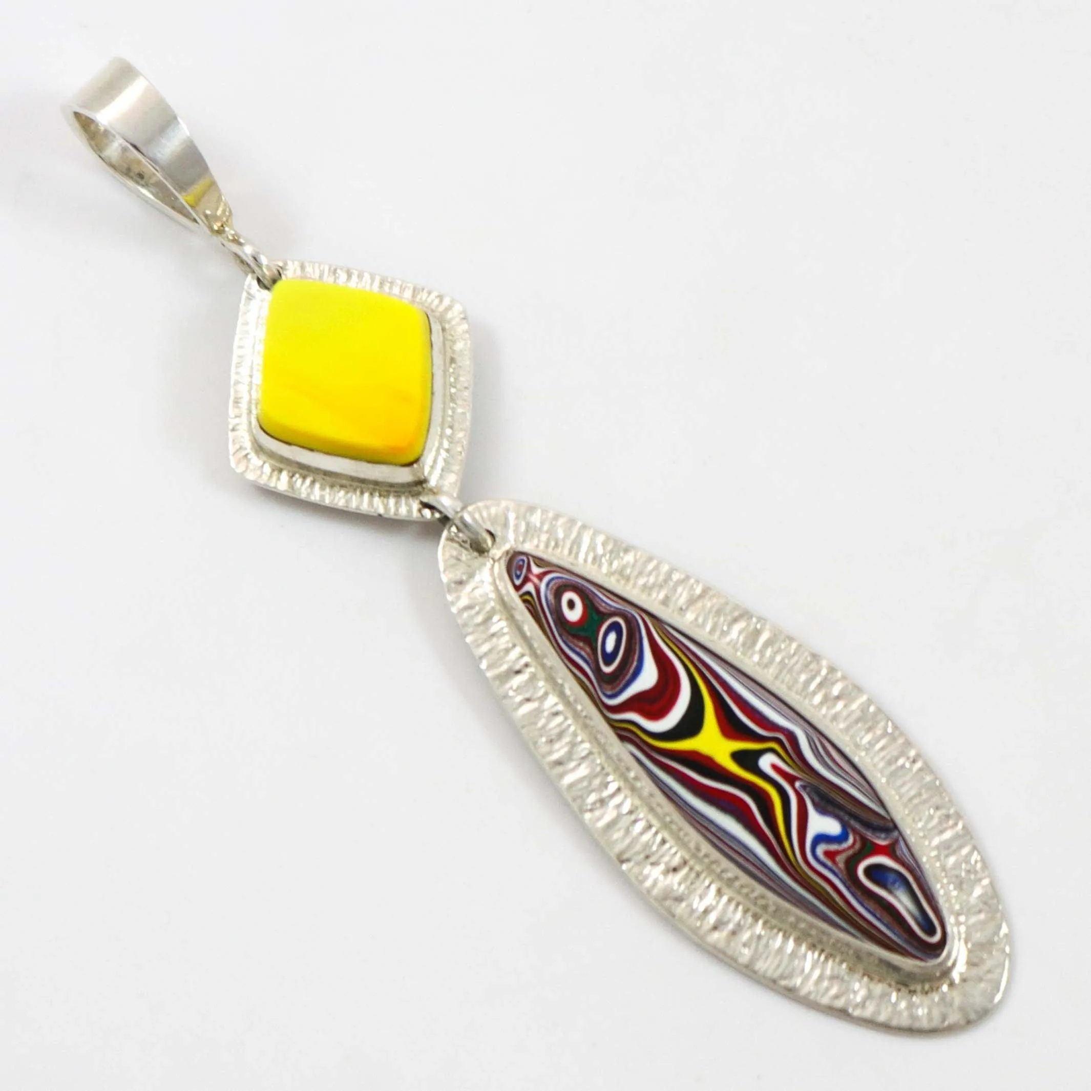 Rosarita and Fordite Pendant