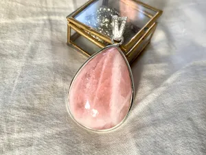 Rose Quartz Clarissa Pendant - Large Teardrop (One of a kind)