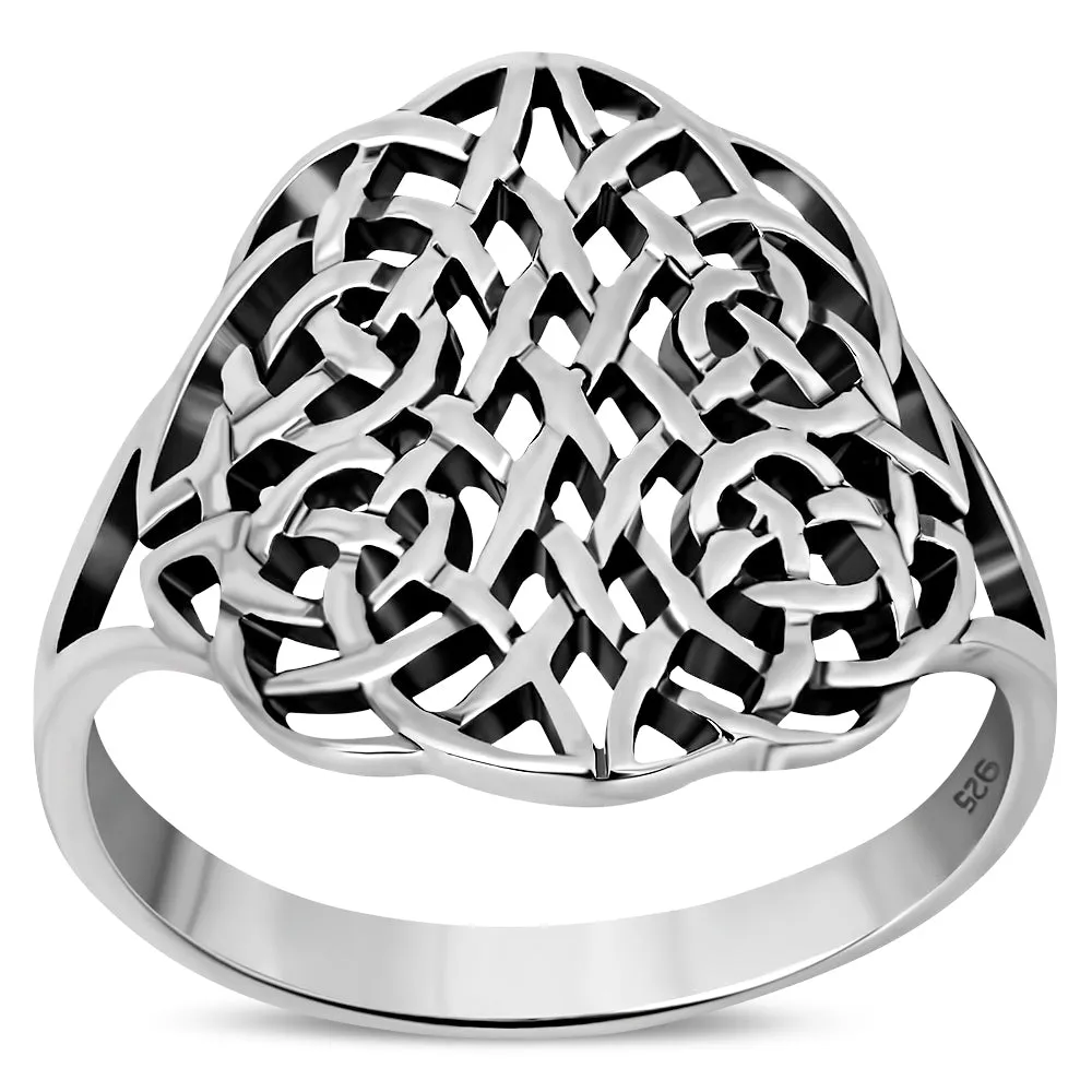 Round Large Light Plain Celtic Silver Ring