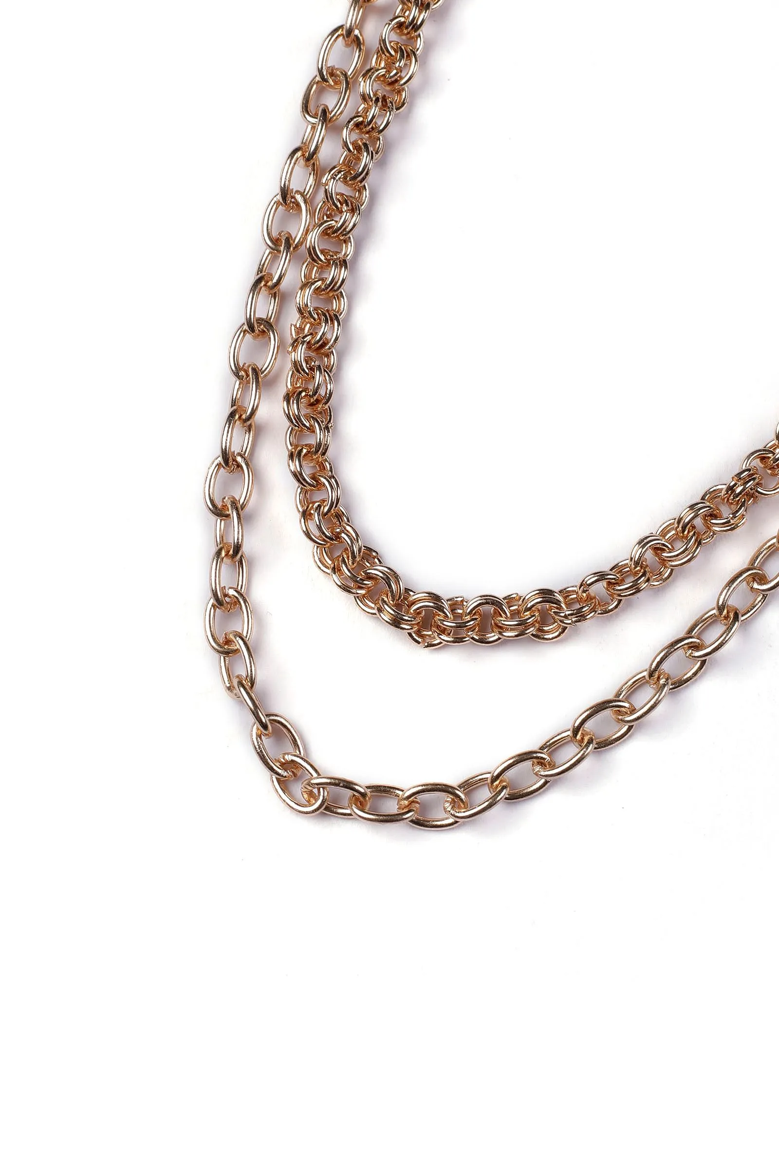 Sabah Twisted Double Layered Chain Necklace