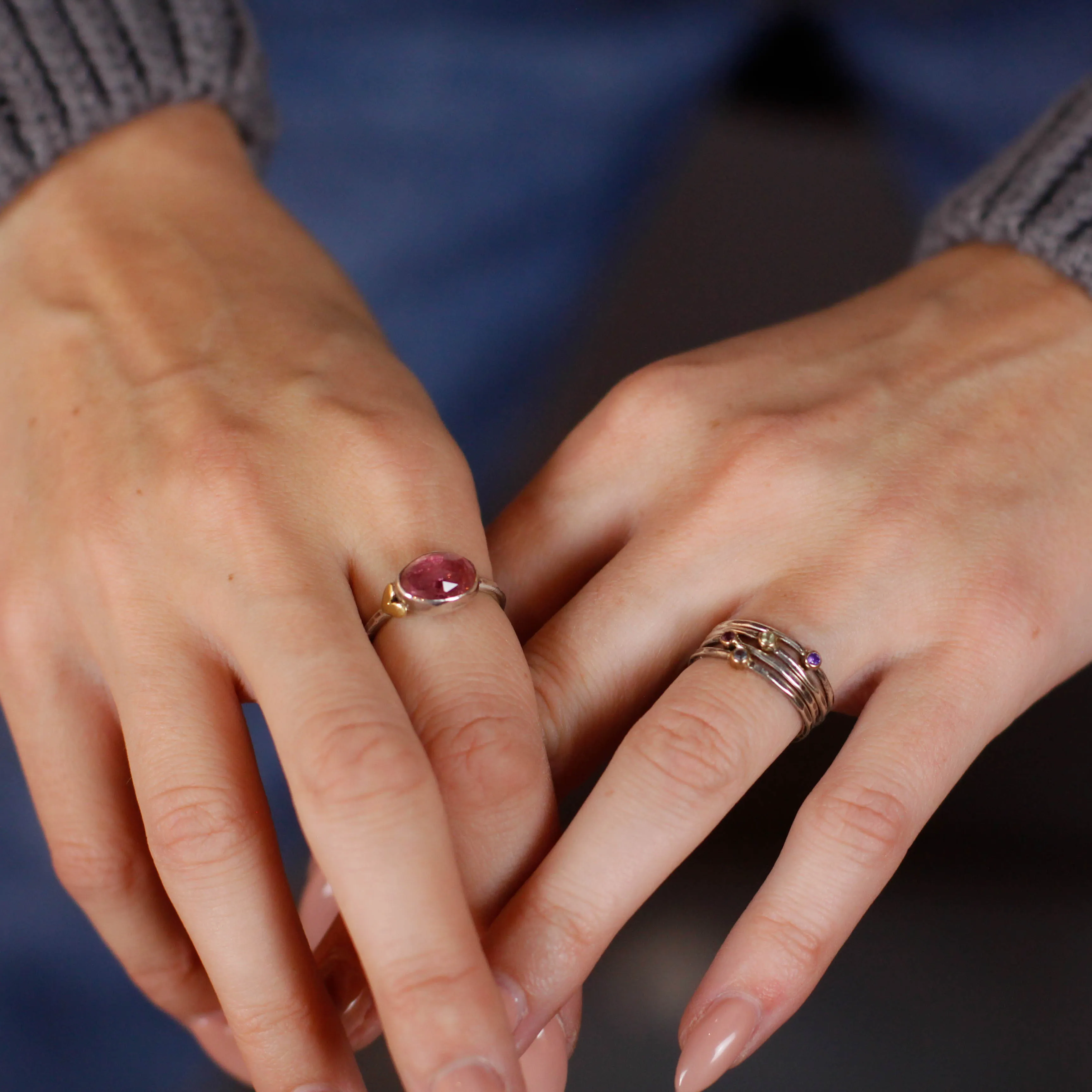 Sacred Love Peridot gemstone sterling silver ring