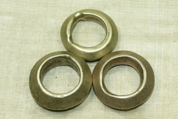 Set of three Large Antique Ethiopian Hair Rings