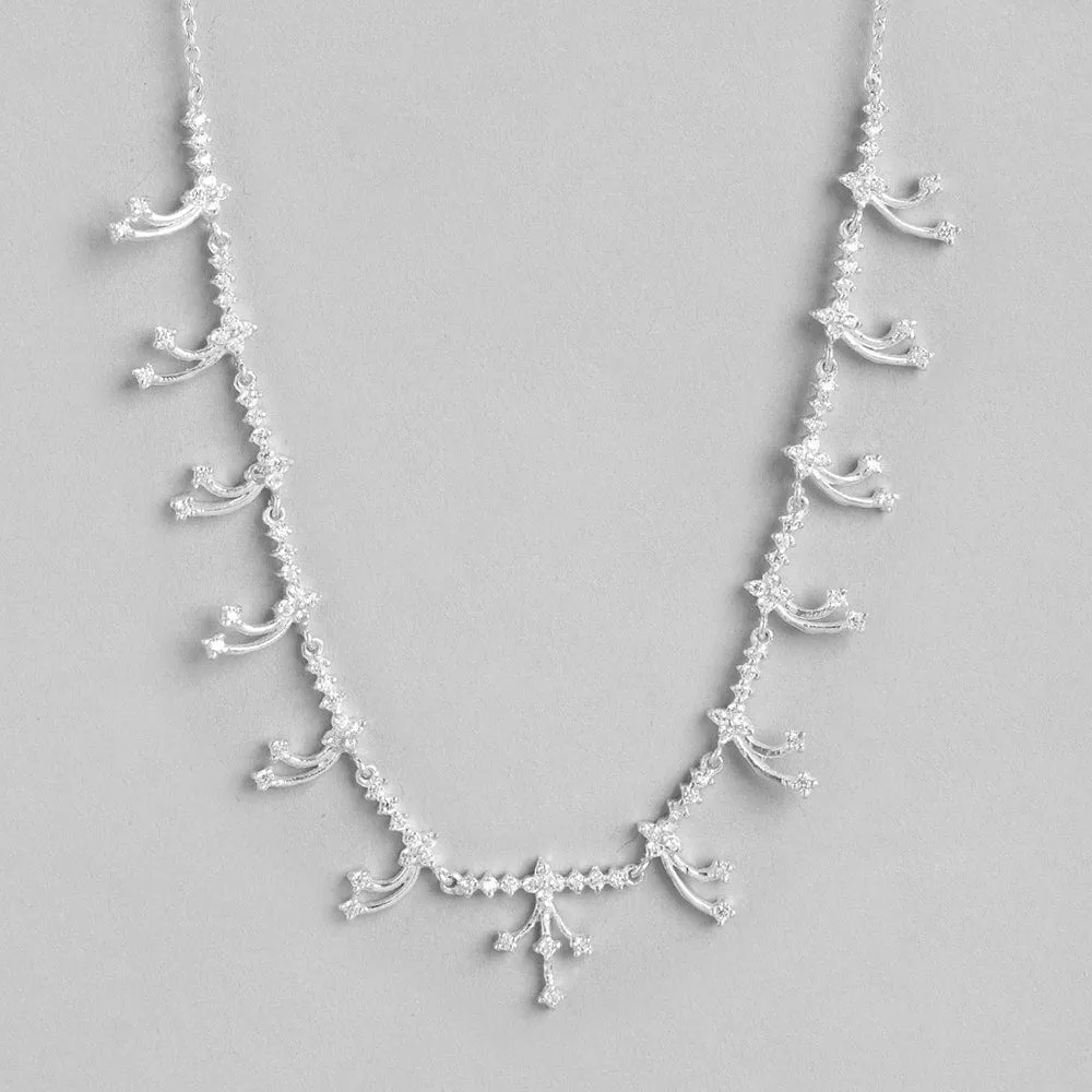 Silver Beautiful Zircon Necklace