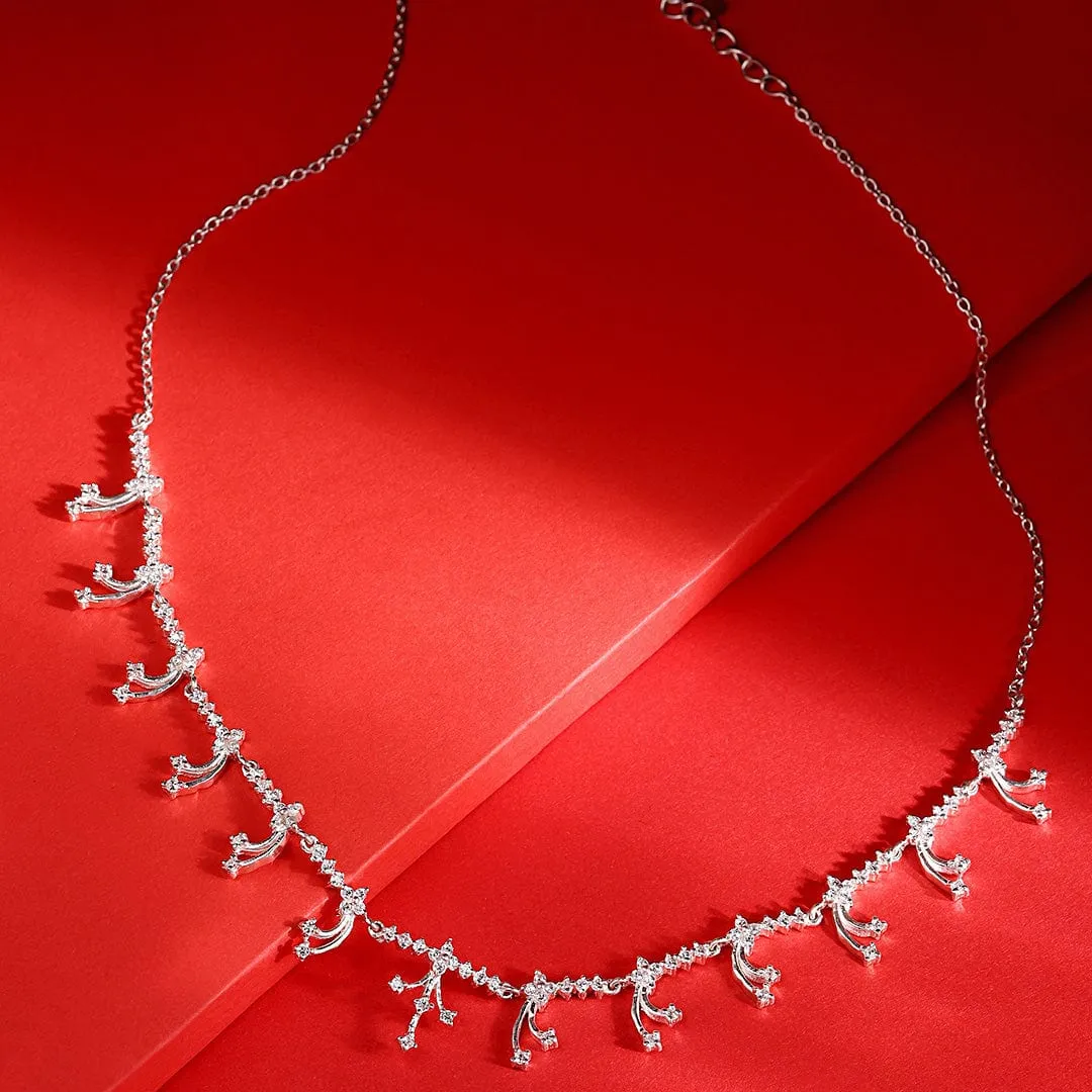 Silver Beautiful Zircon Necklace