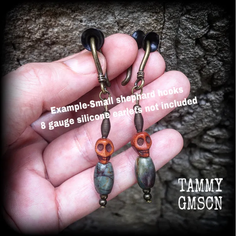 Skull earrings-Papa Legba earrings