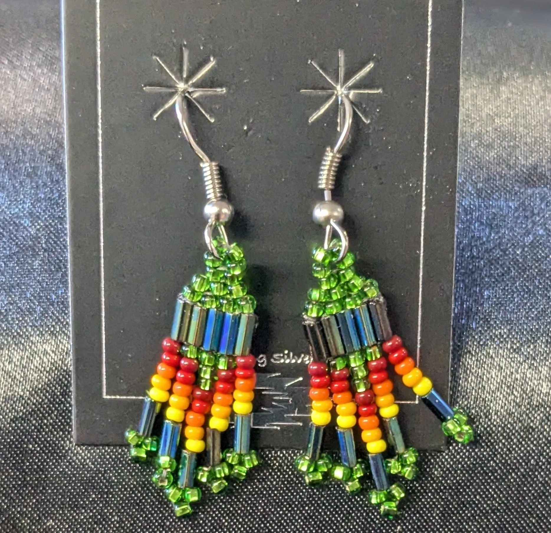 Small Beaded Dangle Earrings