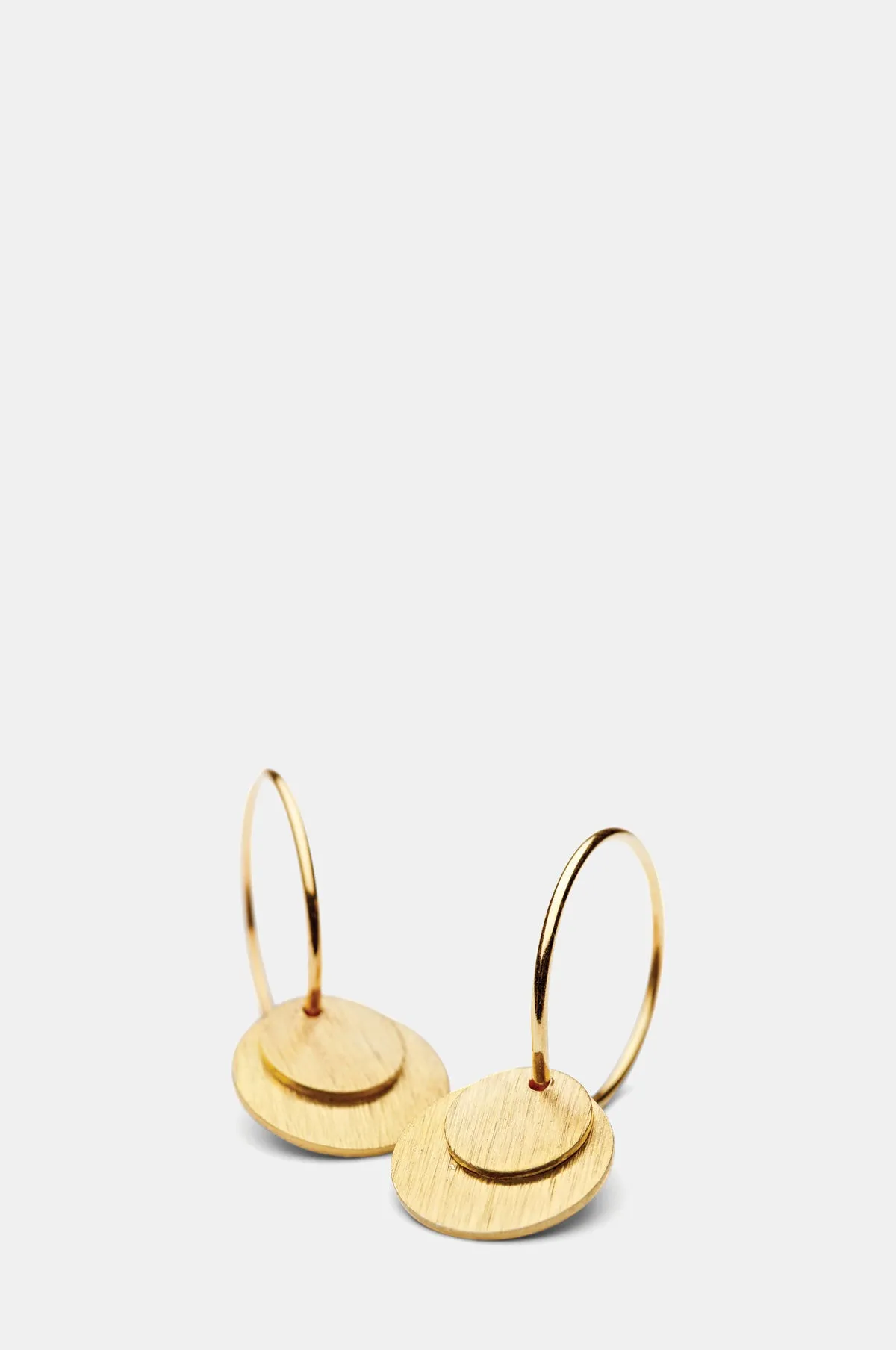 Small Coin Gold Earrings