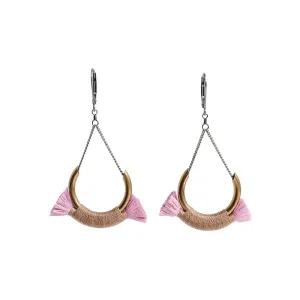 Small Crest Earrings - Blush