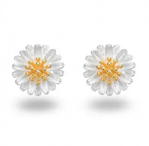 Small daisies earrings earrings Korean version of wild small  sun flower chrysanthemums