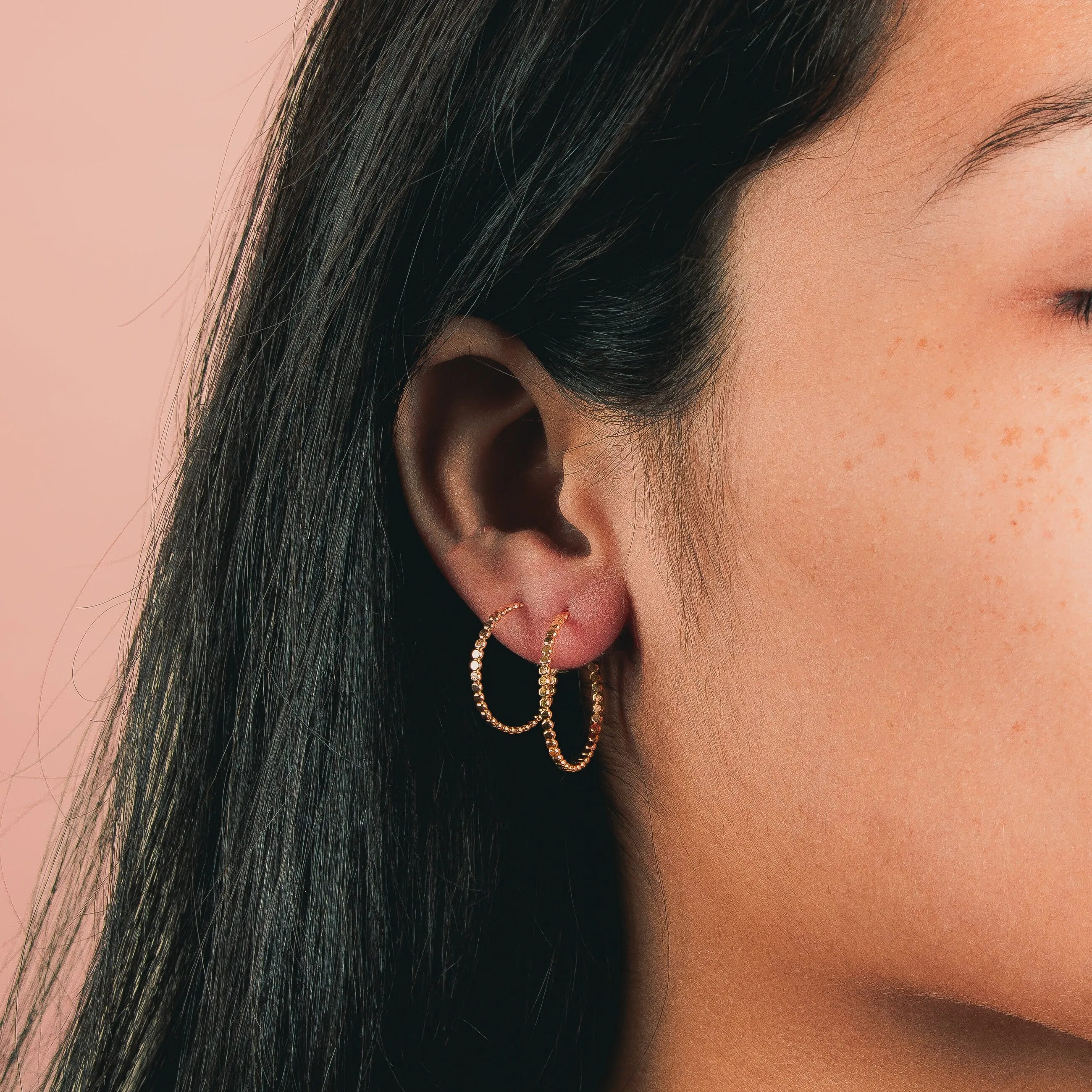 Small Glimmer Hoop Earrings