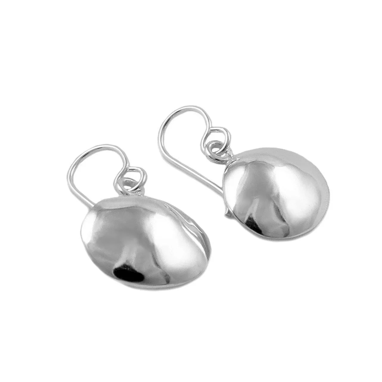 Small Handmade Sterling Silver Seashell Earrings